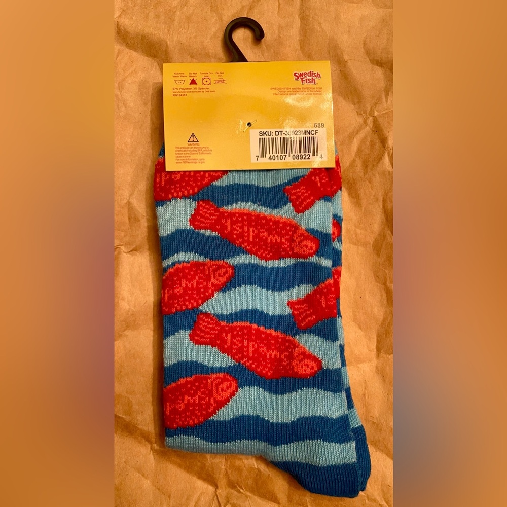 NWT Swedish Fish Crew Socks